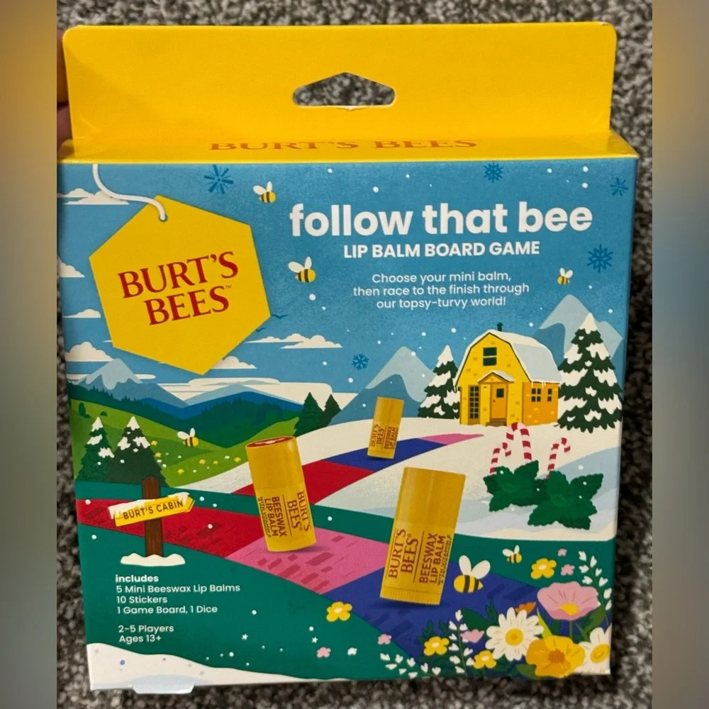 Burt’s Bees Lip Balm Board Game 5 Mini Lip Balm Set